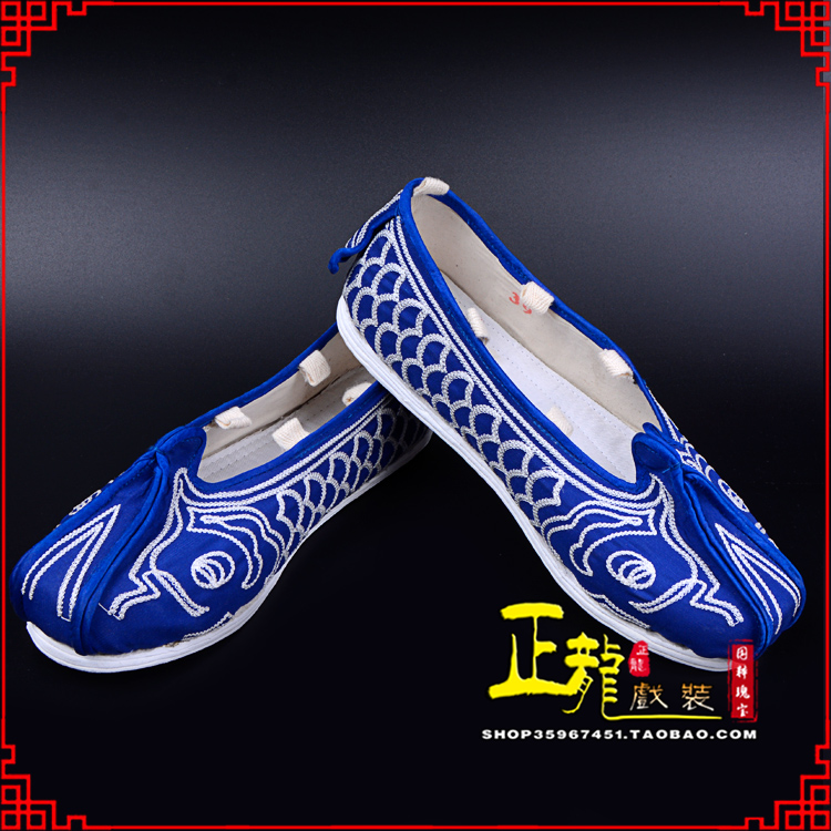 顺平戏鞋舞台演出鞋水路英雄三义斋布底鱼鳞洒