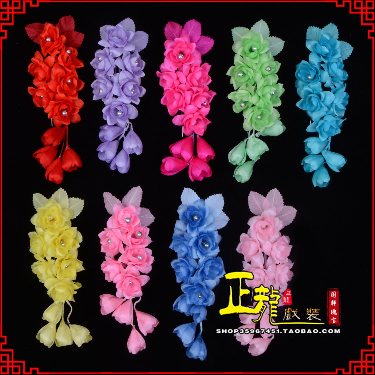 顺平鬓花头饰小花头花 真丝绢花